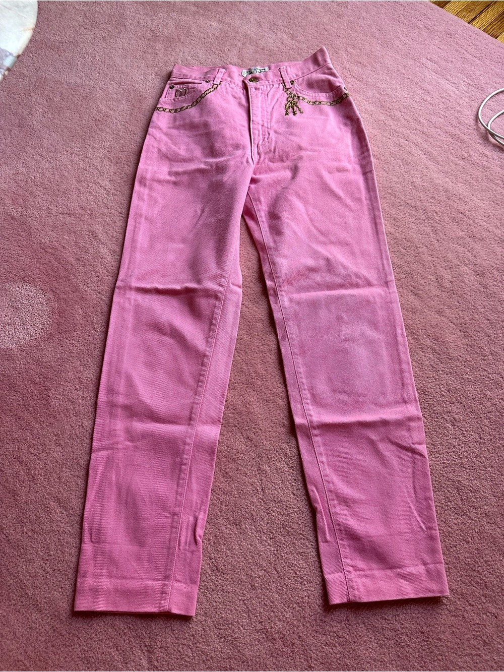 Vintage St John Pink and gold Women's Jeans